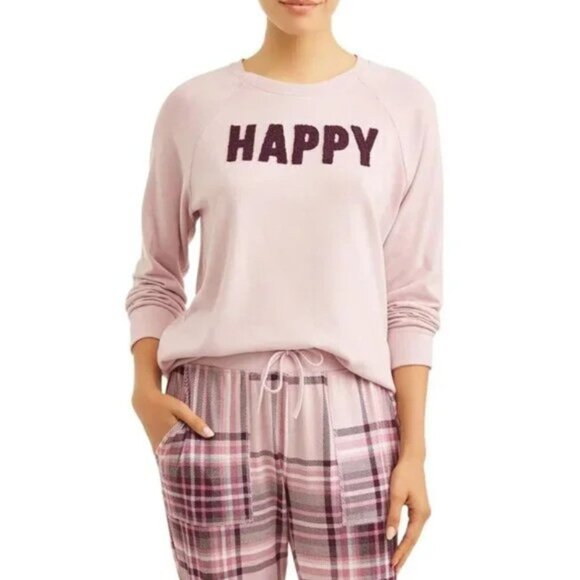 Secret Treasures Happy Sweater Sweatshirt - Picture 1 of 9
